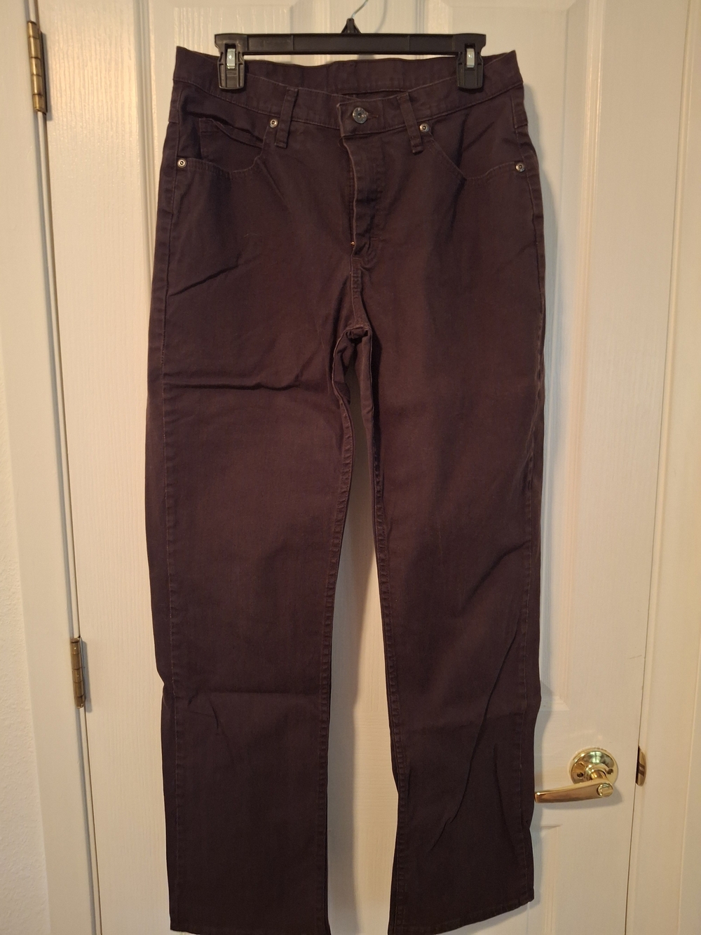 Lee Riders 5-pocket Dark Brown Straight Leg Jeans Size 12 Long